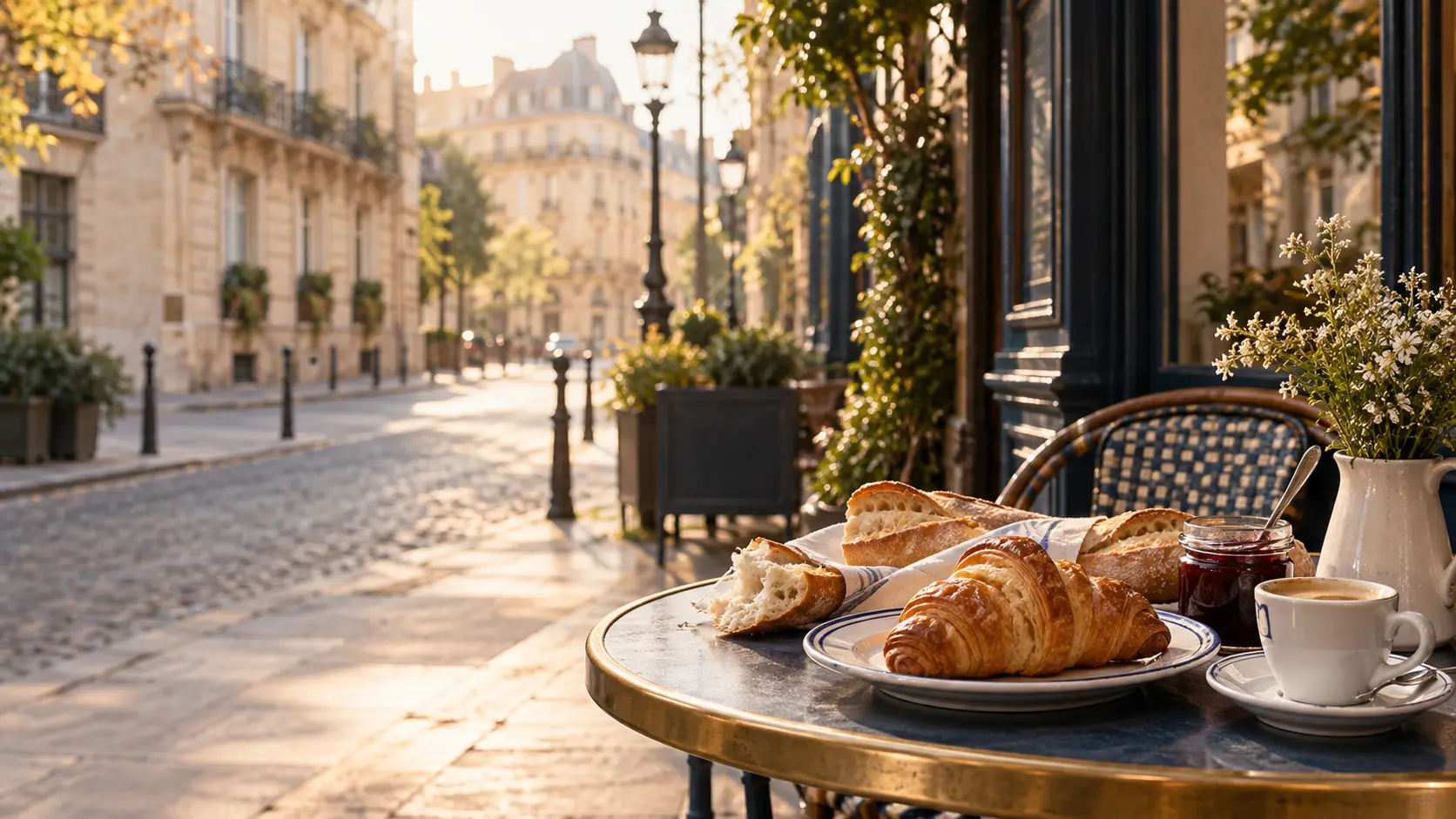 Illustrative Paris food scene